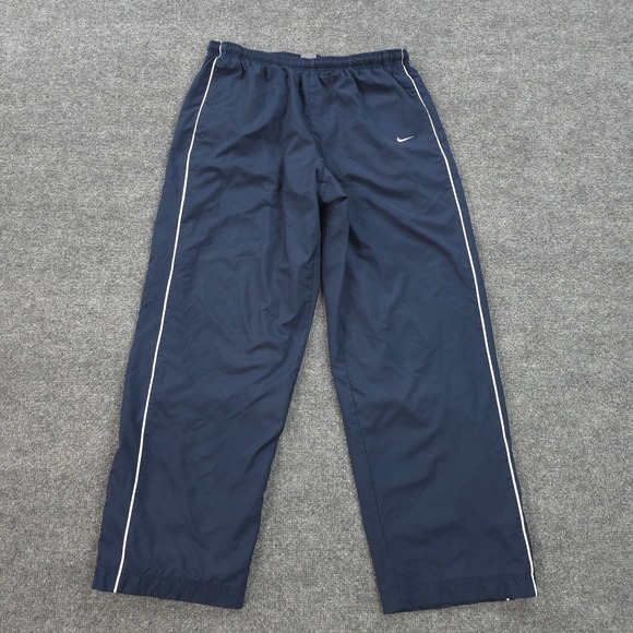 Vintage Nike Pants Mens Extra Large Blue Jersey Lined Swoosh Logo Track Y2K - Picture 1 of 16